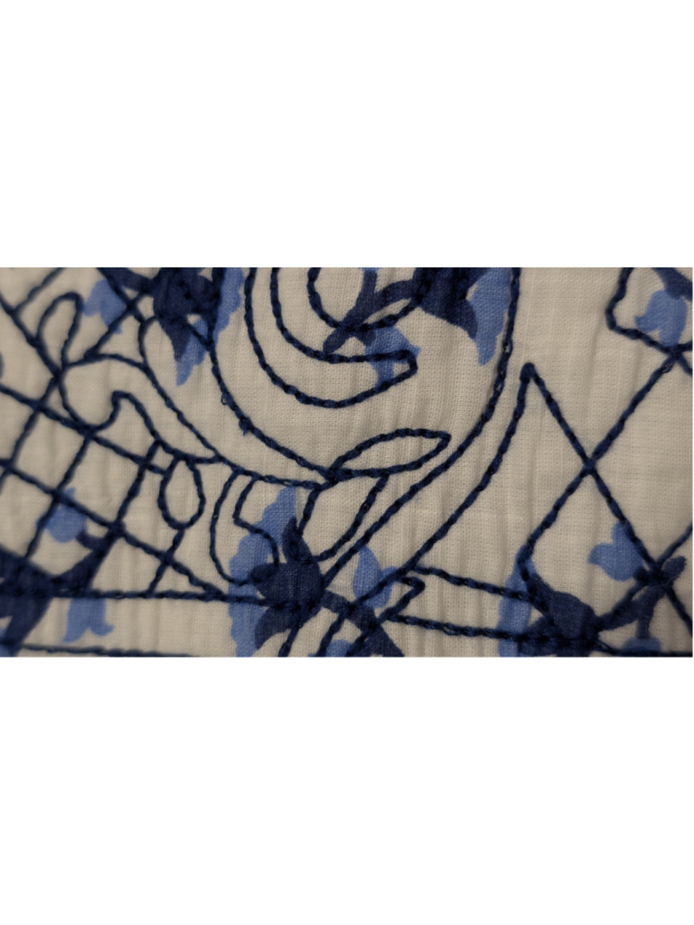 Women's Formula Joven Quilted Shorts Size 4 White Blue Floral - Picture 5 of 7